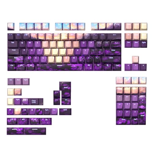 108/135 Tasten Tastenkappen Customs Valley Tastenkappen-Set Frontdruck Hintergrundbeleuchtung Tastenkappen für mechanische Tastatur 108/135 Tasten Tastenkappen Customs Valley Tastenkappen-Set Frontdruck Hintergrundbeleuchtung Tastenkappen für mechanische Tastatur von ZEPFJHE
