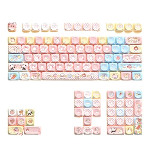 112keys Cartoon-Tier-Tastenkappen, 5-seitig, wärmesublimiert, für mechanische Tastaturen, Schalter, Tastenkappen-Set 112keys Cartoon-Tier-Tastenkappen, 5-seitig, wärmesublimiert, für mechanische Tastaturen, Schalter, Tastenkappen-Set von ZEPFJHE