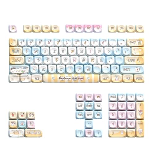 112keys Cartoon-Tier-Tastenkappen, 5-seitig, wärmesublimiert, für mechanische Tastaturen, Schalter, Tastenkappen-Set 112keys Cartoon-Tier-Tastenkappen, 5-seitig, wärmesublimiert, für mechanische Tastaturen, Schalter, Tastenkappen-Set von ZEPFJHE
