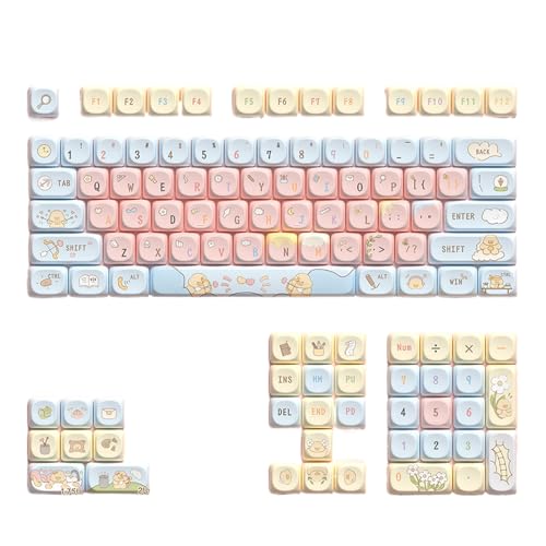 112keys Cartoon-Tier-Tastenkappen, 5-seitig, wärmesublimiert, für mechanische Tastaturen, Schalter, Tastenkappen-Set 112keys Cartoon-Tier-Tastenkappen, 5-seitig, wärmesublimiert, für mechanische Tastaturen, Schalter, Tastenkappen-Set von ZEPFJHE