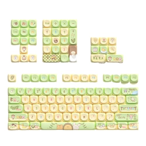 112keys Cartoon-Tier-Tastenkappen, 5-seitig, wärmesublimiert, für mechanische Tastaturen, Schalter, Tastenkappen-Set 112keys Cartoon-Tier-Tastenkappen, 5-seitig, wärmesublimiert, für mechanische Tastaturen, Schalter, Tastenkappen-Set von ZEPFJHE
