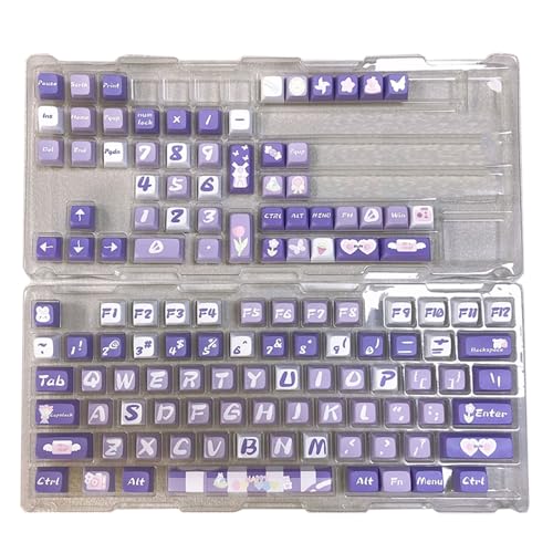 126Keys Hortensien-Tastenkappen, Farbsublimationstastenkappe für mechanische Tastaturen, Spieltastenkappen, Schalter 126Keys Hortensien-Tastenkappen, Farbsublimationstastenkappe für mechanische Tastaturen, Spieltastenkappen, Schalter von ZEPFJHE