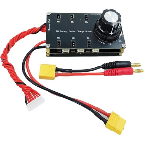 1S Akku-symmetrische Ladeplatine Symmetrische Platine 6 Port XT60 Eingang für PH2.0 BT2.0 / GNB27 1S FPV von ZEPFJHE