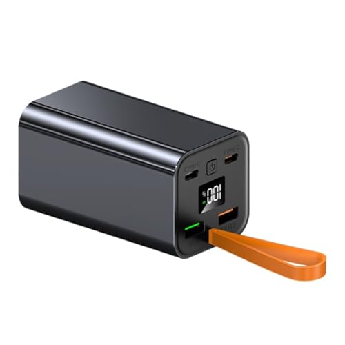 Akku-Powerbank-Hülle, 20.000 mAh, mobiles Laden, integriertes Kabel, PD100W Akku, Schnellladung, LCD-Display-Schale von ZEPFJHE