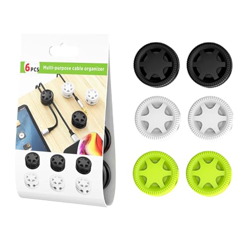 Kabelaufwickler, Organizer, Ladekabel-Organizer, Kopfhörerkabelhalter, Kabelhalter für USB-Kabel, Headsets, Kabel, 6 Stück Kabelaufwickler, Organizer, Ladekabel-Organizer, Kopfhörerkabelhalter, Kabelhalter für USB-Kabel, Headsets, Kabel, 6 Stück von ZEPFJHE