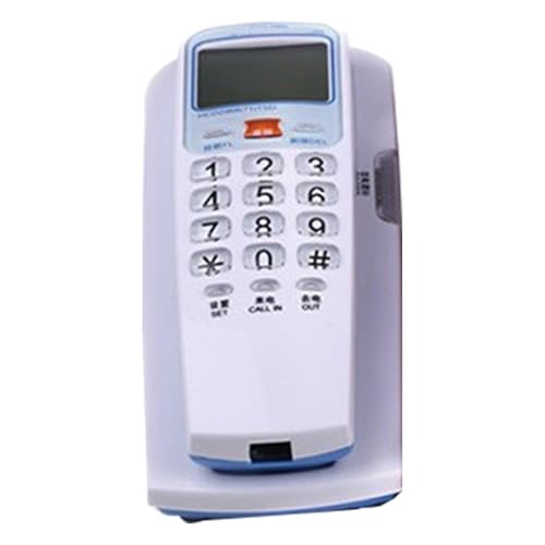 Kabelgebundener Telefontisch und Wandhalterung mit Anruferanzeige, Wahlwiederholung und Abfragefunktionen für Büro und Zuhause von ZEPFJHE