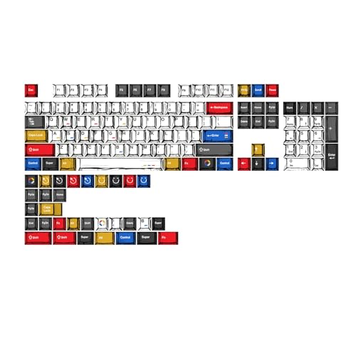 Klassische Minimalisten-Stile, 136 Tasten, kompatibel mit mechanischen Tastaturen in voller Größe, Ersatz Klassische Minimalisten-Stile, 136 Tasten, kompatibel mit mechanischen Tastaturen in voller Größe, Ersatz von ZEPFJHE