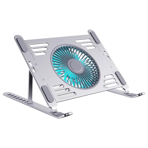 Laptop-Ständer, Laptop-Kühlpad mit USB-Power-Lüftern, verstellbarer Ständer, leise Kühltechnologie, ergonomische Laptop-Erhöhungen von ZEPFJHE