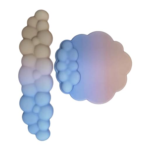 Lovely Cloud Shape Handgelenkpolster für Tastatur und Hand Handgelenkmatte Anti-Rutsch-Silikon-Unterlage Set 3 Stück Lovely Cloud Shape Handgelenkpolster für Tastatur und Hand Handgelenkmatte Anti-Rutsch-Silikon-Unterlage Set 3 Stück von ZEPFJHE