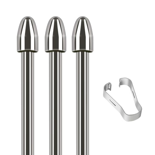 Metallstift-Nachfüllminen und Clip für bemerkenswerte Schreiber, Schreibstifte, glattes Schreiben und einfacher Austausch, 3 Stück Metallstift-Nachfüllminen und Clip für bemerkenswerte Schreiber, Schreibstifte, glattes Schreiben und einfacher Austausch, 3 Stück von ZEPFJHE