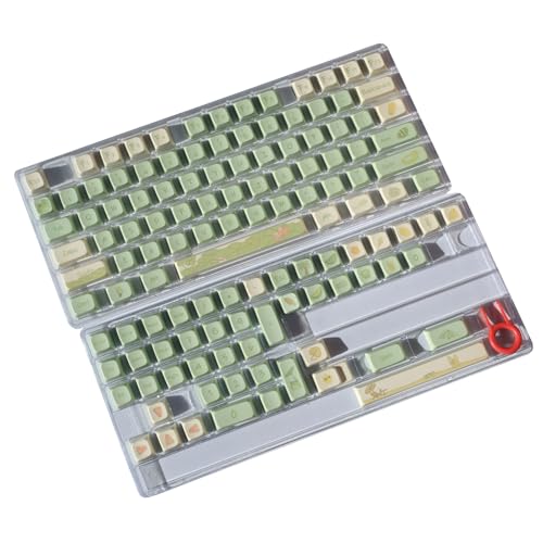 Tastenkappen, wärmesublimiertes grünes Blumen-Thema für mechanische Tastaturen, verbessert Gaming, 123 Stück Tastenkappen, wärmesublimiertes grünes Blumen-Thema für mechanische Tastaturen, verbessert Gaming, 123 Stück von ZEPFJHE