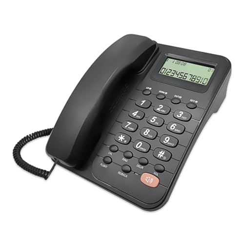 Telefon Professionelles Büro-Schreibtischtelefon, kabelgebunden, Festnetz mit Anzeige für eingehende Anrufe, für Hotels und Unternehmen von ZEPFJHE