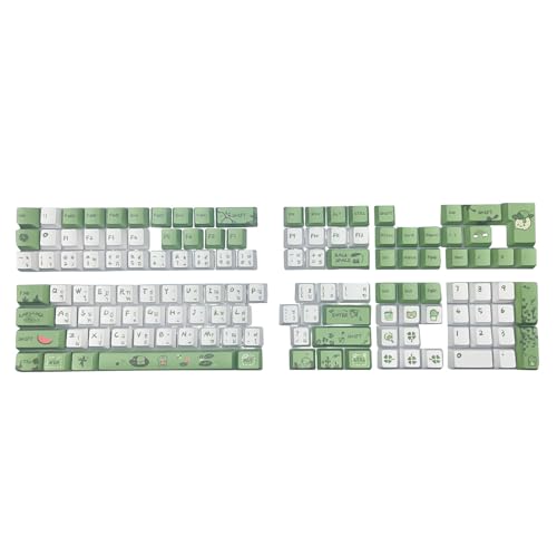 Thai-Tastenkappen mit Frosch-Muster, für MX-Schalter, mechanische Tastatur, OEM-Höhe für Schreibkräfte und Gamer Thai-Tastenkappen mit Frosch-Muster, für MX-Schalter, mechanische Tastatur, OEM-Höhe für Schreibkräfte und Gamer von ZEPFJHE