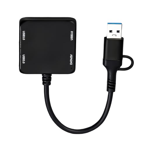 Tragbarer USB-C-auf-USB-Hubs, 3 USB 3.0 + 1 Typ-C-Anschluss zum Anschluss von Tastaturen, Flash-Laufwerk-Druckern an Laptops Tragbarer USB-C-auf-USB-Hubs, 3 USB 3.0 + 1 Typ-C-Anschluss zum Anschluss von Tastaturen, Flash-Laufwerk-Druckern an Laptops von ZEPFJHE