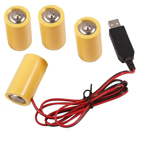 ZEPFJHE 97 cm USB auf 6 V LR14 C Batteriekabel für 4 LR14 C Batterien für Spielzeugsteuerungen, Warmwasserbereiter, Taschenlampen von ZEPFJHE