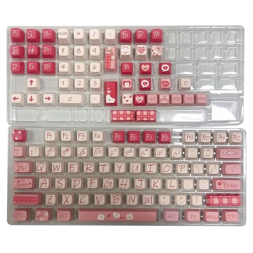 ZEPFJHE DYE-SUB Tastenkappen, Höhe 126 Tasten, für 61/87/96/98/104/108 mechanische Tastatur, Schokoladenbär-Thema, Tastenkappe ZEPFJHE DYE-SUB Tastenkappen, Höhe 126 Tasten, für 61/87/96/98/104/108 mechanische Tastatur, Schokoladenbär-Thema, Tastenkappe von ZEPFJHE