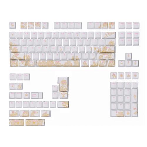 ZEPFJHE Dickes Tastenkappen-Set für Doppelschüsse, beleuchtete Tastenkappen, Sublimationen für mechanische Tastaturen, spezielle Stickerei ZEPFJHE Dickes Tastenkappen-Set für Doppelschüsse, beleuchtete Tastenkappen, Sublimationen für mechanische Tastaturen, spezielle Stickerei von ZEPFJHE
