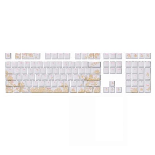 ZEPFJHE Dickes Tastenkappen-Set für Doppelschüsse, beleuchtete Tastenkappen, Sublimationen für mechanische Tastaturen, spezielle Stickerei ZEPFJHE Dickes Tastenkappen-Set für Doppelschüsse, beleuchtete Tastenkappen, Sublimationen für mechanische Tastaturen, spezielle Stickerei von ZEPFJHE