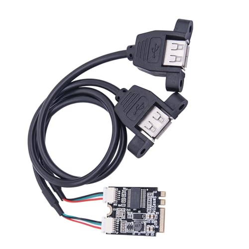 ZEPFJHE Kleine USB-Konverter, WLAN-Schlüssel A+E auf Doppel-USB-2.0-Kabel, USB-Konverter, breite Kompatibilität für Computerzubehör ZEPFJHE Kleine USB-Konverter, WLAN-Schlüssel A+E auf Doppel-USB-2.0-Kabel, USB-Konverter, breite Kompatibilität für Computerzubehör von ZEPFJHE