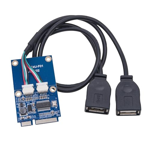 ZEPFJHE Kleine USB-Konverter, WLAN-Schlüssel A+E auf Doppel-USB-2.0-Kabel, USB-Konverter, breite Kompatibilität für Computerzubehör ZEPFJHE Kleine USB-Konverter, WLAN-Schlüssel A+E auf Doppel-USB-2.0-Kabel, USB-Konverter, breite Kompatibilität für Computerzubehör von ZEPFJHE