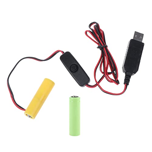 ZEPFJHE LR6 AA-Batteriekabel, 1 m, USB-Netzteilkabel, ersetzt 2 Stück 1,5 V AA-Batterien für elektrische Spielzeug-Taschenlampen-Uhr ZEPFJHE LR6 AA-Batteriekabel, 1 m, USB-Netzteilkabel, ersetzt 2 Stück 1,5 V AA-Batterien für elektrische Spielzeug-Taschenlampen-Uhr von ZEPFJHE