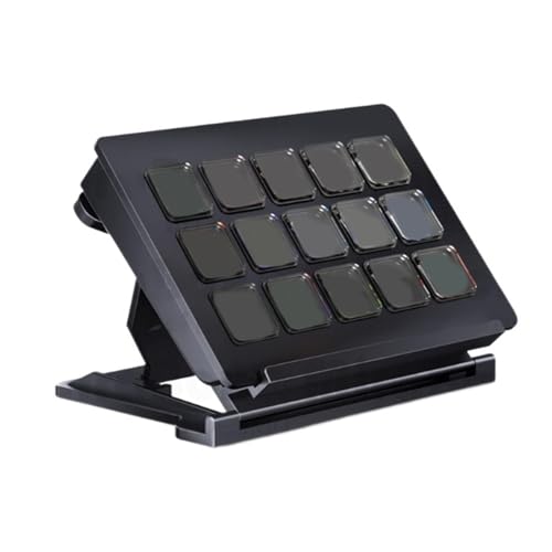 ZEPFJHE Makro-LCD-Tastatur für Streaming-Gamer, Designer, anpassbare Hotkeys, Text-Tastenkombination, Kreuzgeräte von ZEPFJHE
