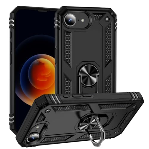 ZEPFJHE Shield Schutzhülle mit Standfunktion, stoßfester Schutz mit magnetischer Autohalterung, kompatibel mit iPhone 16E, Schwarz ZEPFJHE Shield Schutzhülle mit Standfunktion, stoßfester Schutz mit magnetischer Autohalterung, kompatibel mit iPhone 16E, Schwarz von ZEPFJHE