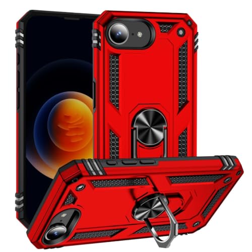 ZEPFJHE Shield Schutzhülle mit Standfunktion für Phone 16E, stoßfest, mit magnetischer Autohalterung, Rot ZEPFJHE Shield Schutzhülle mit Standfunktion für Phone 16E, stoßfest, mit magnetischer Autohalterung, Rot von ZEPFJHE