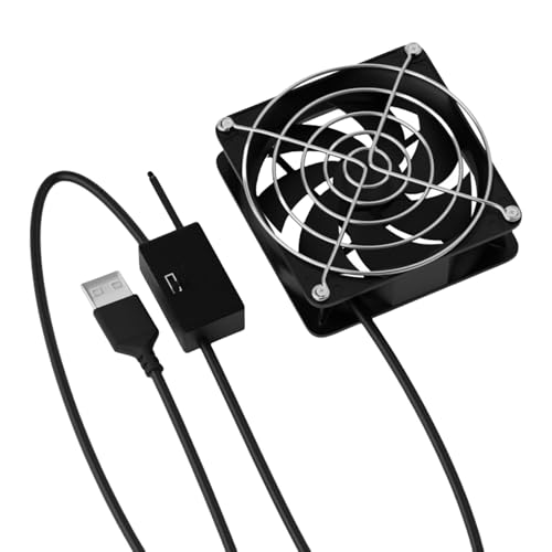 ZEPFJHE Temperaturgesteuerter USB-Lüfter, 8 cm, automatische Temperaturregelung für effizientes Wärmemanagement in der Elektronik ZEPFJHE Temperaturgesteuerter USB-Lüfter, 8 cm, automatische Temperaturregelung für effizientes Wärmemanagement in der Elektronik von ZEPFJHE