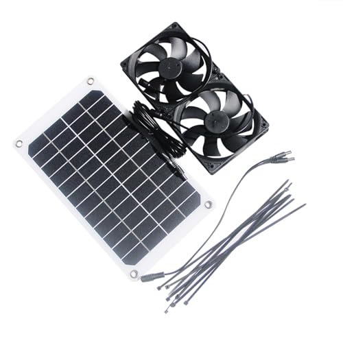 ZEPFJHE Vielseitiger 10-W-Solar-Lüfter-Kombination für Kühlung und Luftzirkulation in Hinterhof-Gewächshäusern und Schuppen ZEPFJHE Vielseitiger 10-W-Solar-Lüfter-Kombination für Kühlung und Luftzirkulation in Hinterhof-Gewächshäusern und Schuppen von ZEPFJHE