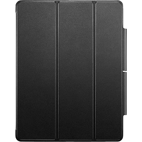 SaharaCase ESR Folio-Schutzhülle für Apple iPad Pro 12,9 Zoll (4., 5. und 6. Generation 2020–2022), stoßfester Stoßfänger, robuster Schutz, Rutschfester Griff, Lederständer (schwarz) von ZERODAMAGE SAHARA CASE