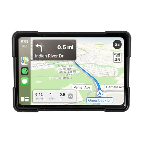 5 Zoll Motorrad Carplay Android Auto GPS Navigation System Wireless GPS für Motorcycles Wasserdicht Dual Bluetooth von ZERTRAN