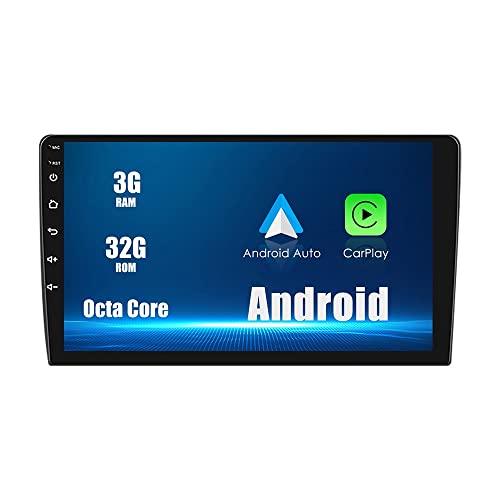 9 Zoll Universal CarPlay/Android Auto Autoradio Android FM Radio Car Navigation Stereo Pad Multimedia Player GPS IPS Touch Screen Display RDS DSP BT WiFi 1 Din Headunit Tablet Octa Core 3G+32G von ZERTRAN