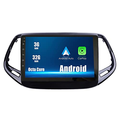 Android 10 Autoradio Autonavigation Stereo Multimedia Player GPS Radio 2.5D Touchscreen fürJeep Compass 2017-2018 von ZERTRAN