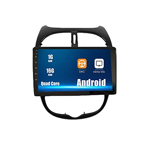 Android 10 Autoradio Autonavigation Stereo Multimedia Player GPS Radio 2.5D Touchscreen fürPeugeot 206 2000-2016 Citroen C2 von ZERTRAN