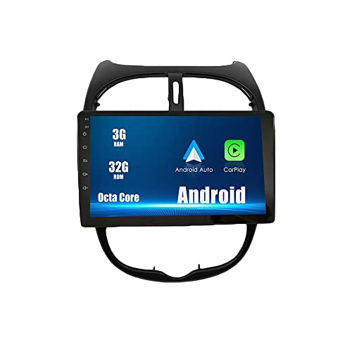 Android 10 Autoradio Autonavigation Stereo Multimedia Player GPS Radio 2.5D Touchscreen fürPeugeot 206 2000-2016 Citroen C2 von ZERTRAN