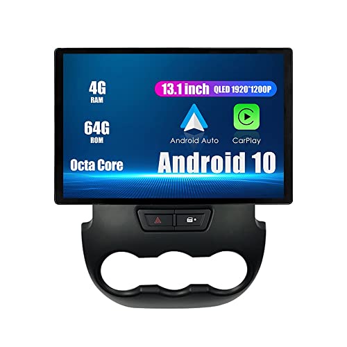 ZERTRAN Autoradio 13.1" Car Stereo Android Navigation Headunit Multimedia Player Radio GPS Touchscreen RDS DSP BT WiFi Carplay Ersatz für Ford Ranger 2011-2016, Falls zutreffend von ZERTRAN