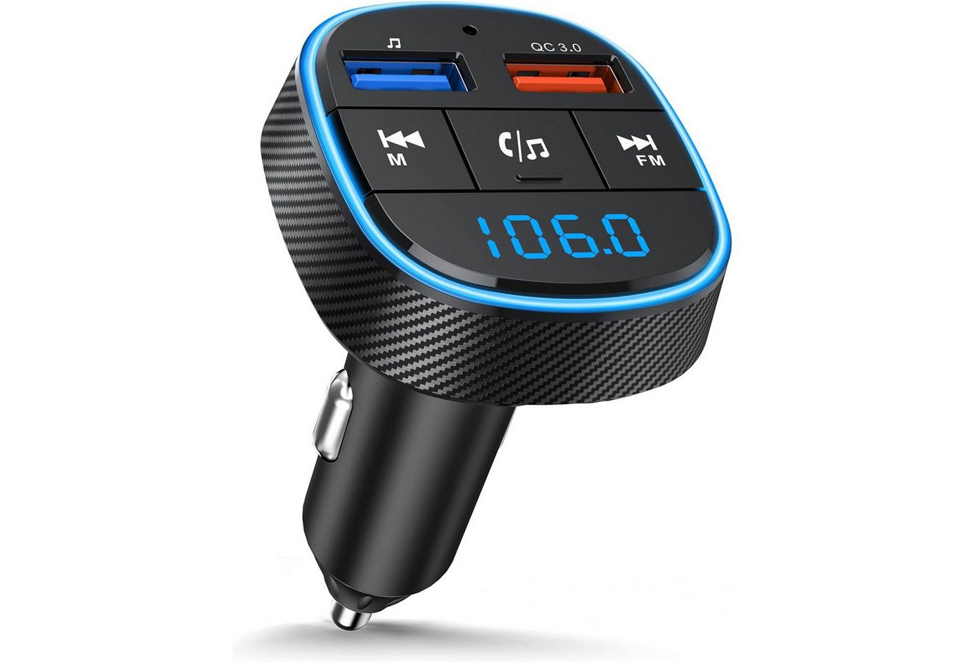 ZEUOPQ 5.0, Adapter für Auto Radio MP3 FM Transmitter Bluetooth-Adapter, mit Dual USB+QC 3.0 Schnellladung, Unterstützt TF Karte, U Disk ZEUOPQ 5.0, Adapter für Auto Radio MP3 FM Transmitter Bluetooth-Adapter, mit Dual USB+QC 3.0 Schnellladung, Unterstützt TF Karte, U Disk von ZEUOPQ