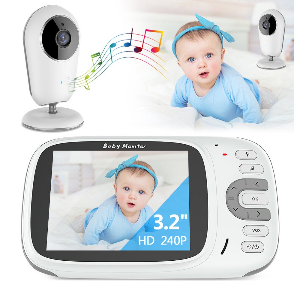 ZEUOPQ Babyphone Video-Babyphone Alert kabellos digital Smart hochauflösende Nachtsicht, 1 x Monitor + 1 x Kamera + 2 x Netzteil + 1 x Benutzerhandbuch, Zweiwege-Audio, Nachtsicht, Digitalzoom, VOX-Modus, Innentemperatur ZEUOPQ Babyphone Video-Babyphone Alert kabellos digital Smart hochauflösende Nachtsicht, 1 x Monitor + 1 x Kamera + 2 x Netzteil + 1 x Benutzerhandbuch, Zweiwege-Audio, Nachtsicht, Digitalzoom, VOX-Modus, Innentemperatur von ZEUOPQ