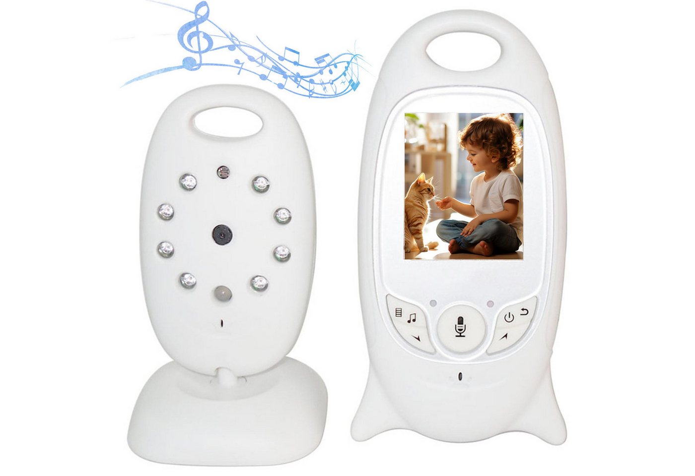 ZEUOPQ Babyphone Video-Babyphone mit Kamera, Nachtsicht, Temperaturüberwachung, Baby-Monitor Set mit Kamera, 2-Zoll-Farbbildschirm, Gegensprechfunktion, 2-Wege-Gespräch, Nachtsicht,Schlaflieder, Temperaturüberwachung im Set, 260m Reichweite,8 Std. Akkulaufzeit,Mehrsprachig,einfache Installation ZEUOPQ Babyphone Video-Babyphone mit Kamera, Nachtsicht, Temperaturüberwachung, Baby-Monitor Set mit Kamera, 2-Zoll-Farbbildschirm, Gegensprechfunktion, 2-Wege-Gespräch, Nachtsicht,Schlaflieder, Temperaturüberwachung im Set, 260m Reichweite,8 Std. Akkulaufzeit,Mehrsprachig,einfache Installation von ZEUOPQ