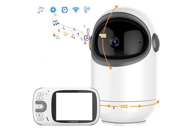 ZEUOPQ Babyphone Video-Babyphone mit Kamera 3.2"LCD Bildschirm WLAN, 1-tlg., Zwei-Wege-Audio, Temperaturalarm, Bewegungserkennung von ZEUOPQ