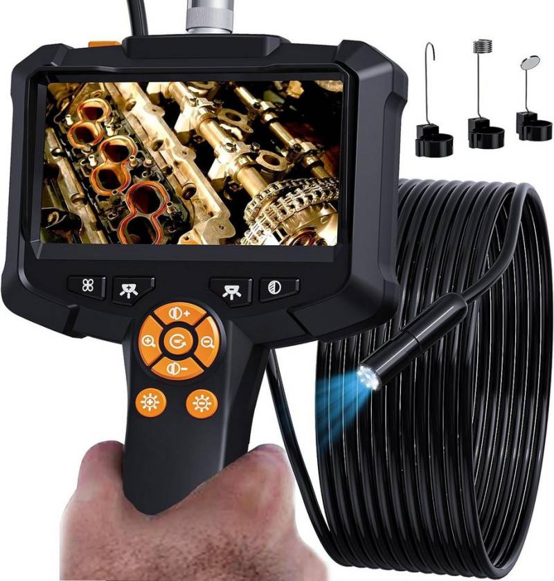 ZEUOPQ 10M Kabel Boroskop Endoskop-Kamera mit Licht, IP67 4,3" IPS Bildschirm Inspektionskamera (HD 1080P, 1080P 4,3" IPS Bildschirm Inspektionskamera Kamera-Durchmesser: 8mm, 10M Halbstarres Kabel 16.5ft Flexible Endoskop,Gadgets für Erwachsenen) von ZEUOPQ