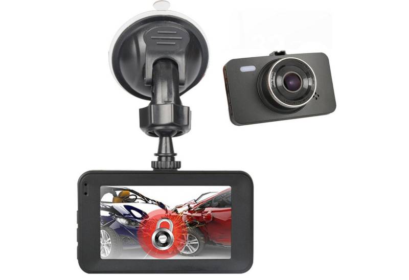 ZEUOPQ Dashcam Auto Dual Lens für Front Innenseite Rückseite, Full HD 1080P Dashcam (2 Megapixel Full HD kameras mit Nachtsicht, Dash Cam Auto Kamera mit 3" IPS-Bildschirm, 170° Weitwinkel, Infrarot Nachtsicht, Parküberwachung, G-Sensor, Loop-Aufnahme) von ZEUOPQ