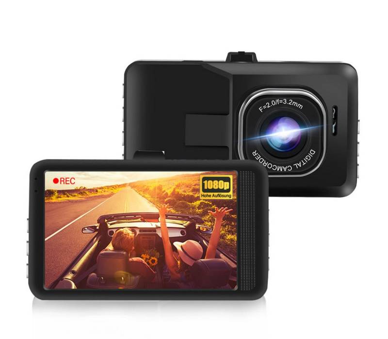 ZEUOPQ Dashcam Full HD Autokamera 1080P Rückfahrkamera Rückspiegel Dashcam Dashcam (Kristallklare HD-Bildqualität, 140° Aufnahmewinkel für umfassende Sicht, 3.0-Zoll-Bildschirm für eine klare Anzeige von HD 1080P Bildqualität) von ZEUOPQ