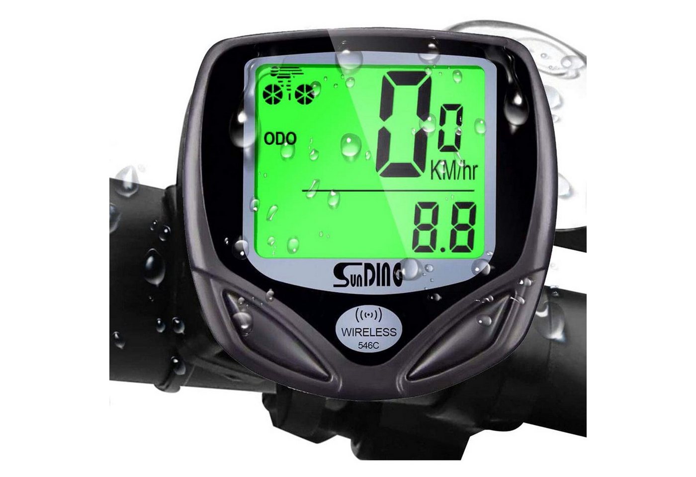 ZEUOPQ Fahrradcomputer Kabellos Fahrradtacho, Leuchtender Radcomputer mit LCD Display (Kabelloser Fahrrad-Tachometer Multi Funktionen Bike Kilometerzähler, 1-St., Multi Funktionen Bike Kilometerzähler), LCD-Hintergrundbeleuchtung Display Fahrrad Computer für Bike ZEUOPQ Fahrradcomputer Kabellos Fahrradtacho, Leuchtender Radcomputer mit LCD Display (Kabelloser Fahrrad-Tachometer Multi Funktionen Bike Kilometerzähler, 1-St., Multi Funktionen Bike Kilometerzähler), LCD-Hintergrundbeleuchtung Display Fahrrad Computer für Bike von ZEUOPQ
