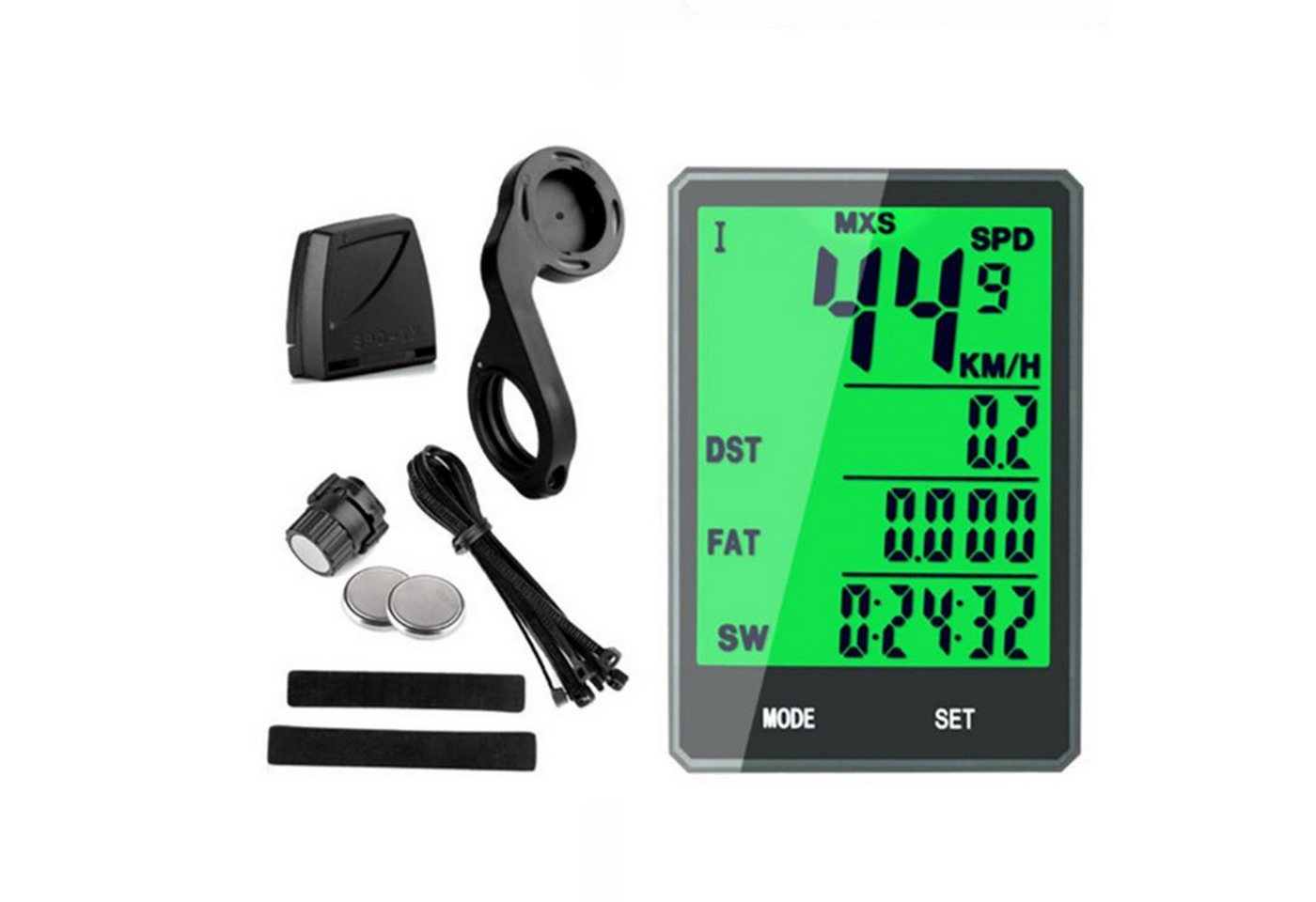 ZEUOPQ Fahrradcomputer Wasserdichte Kilometerzähler Cycling Code Tabelle (1-St), Multifunktional LCD Display von ZEUOPQ