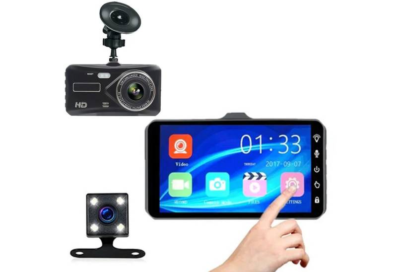 ZEUOPQ Fahrrekorder Anfassbar mit 170°-Weitwinkel-Fahrrekorder 1080P 32GB Dashcam von ZEUOPQ