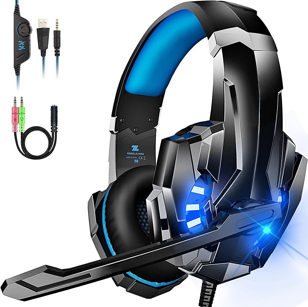 ZEUOPQ Gaming-Headset Over-Ear-Kopfhörer Headset für Spiele Over-Ear-Kopfhörer (Headset ist flexibel und kann gedreht werden,einstellbares Kopfband, Geräuschisolierung, Stereo Surround Sound, für PS4 PS5 PC Xbox Series Gaming-Headset) ZEUOPQ Gaming-Headset Over-Ear-Kopfhörer Headset für Spiele Over-Ear-Kopfhörer (Headset ist flexibel und kann gedreht werden,einstellbares Kopfband, Geräuschisolierung, Stereo Surround Sound, für PS4 PS5 PC Xbox Series Gaming-Headset) von ZEUOPQ
