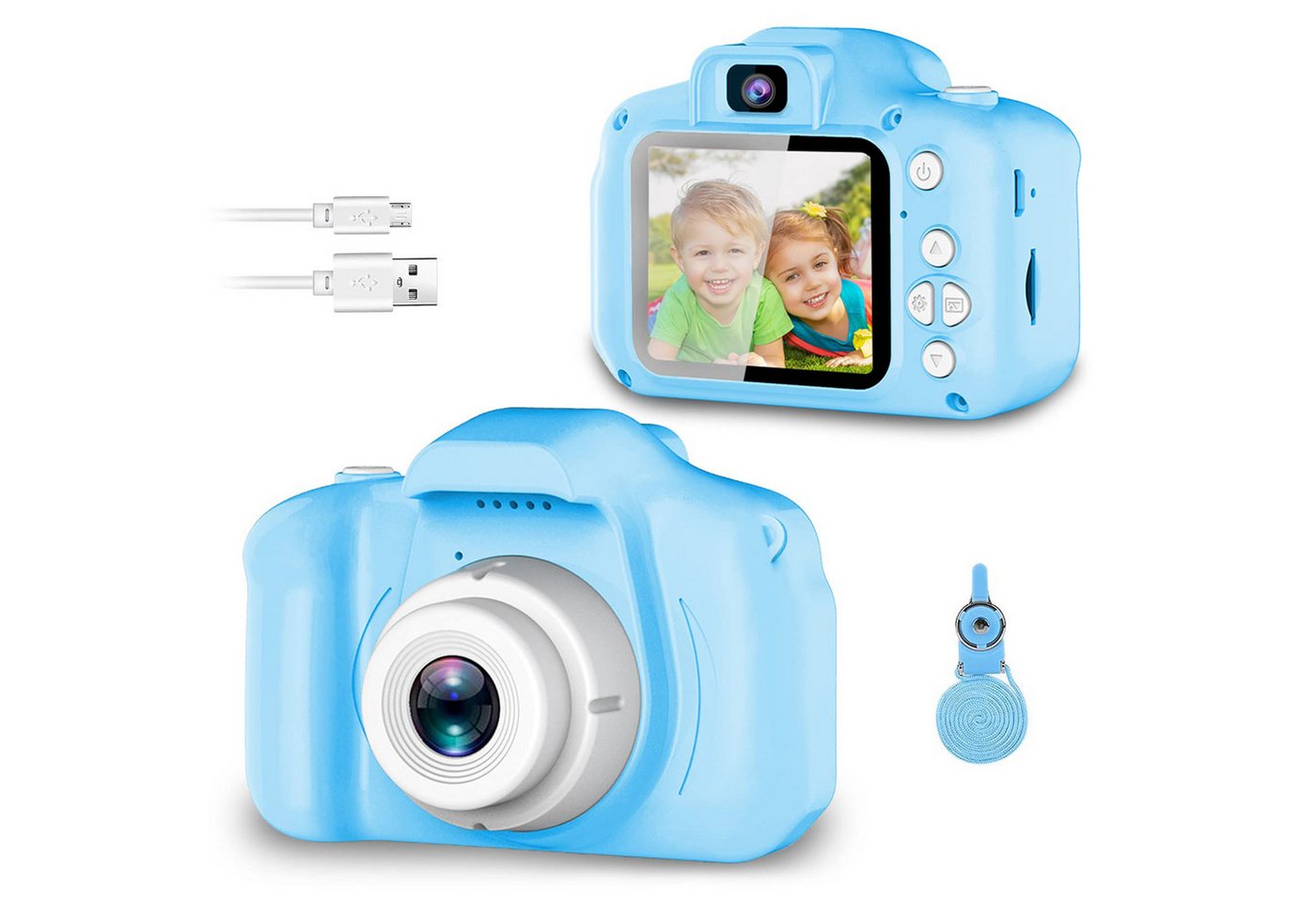ZEUOPQ HD-Digitalvideokameras Spielzeug-Kameras 1080P Videospielzeugkamera Kinderkamera (Digitalkamera, 13 MP, für Kinder und Jugendliche mit USB-Kabel *1, Tragbares Umhängeband *1) von ZEUOPQ
