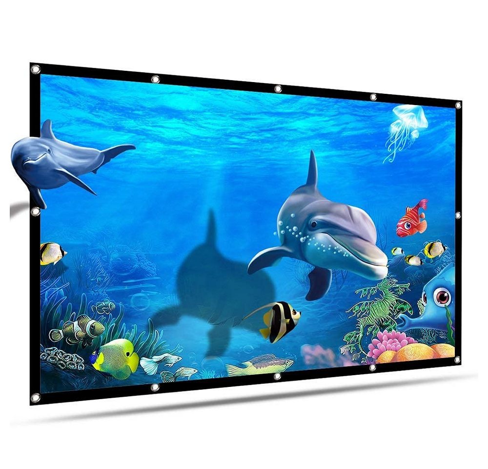 ZEUOPQ Leinwand 100 Zoll Tischleinwand (Tragbare Faltbar Anti-Falten Projektion leinwand 227x127cm) von ZEUOPQ